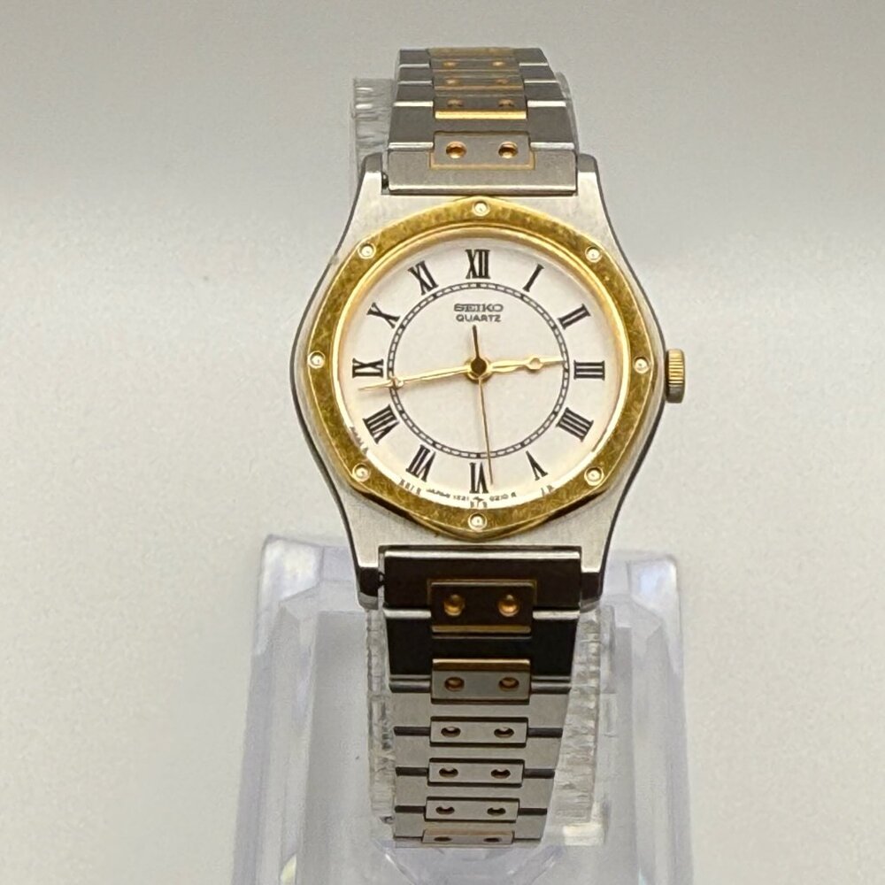 Seiko Vintage 1980’s SGP Silver Gold Plated Octagonal ladies watch Working